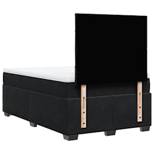 Box spring postel s matrací černá 120 x 190 cm samet - obrázek 10