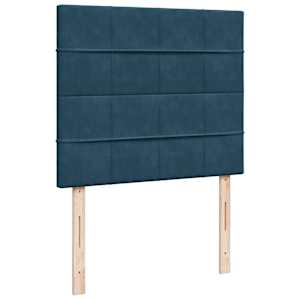 Box spring postel s matrací modrá 120 x 190 cm samet - obrázek 8