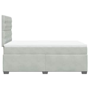 Box spring postel s matrací světle šedá 120x190 cm samet - obrázek 9
