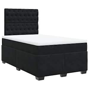 Box spring postel s matrací černá 120 x 190 cm samet - obrázek 2
