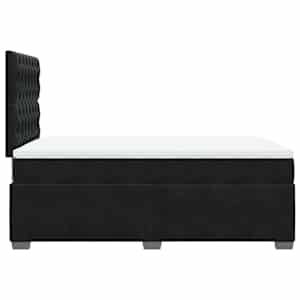 Box spring postel s matrací černá 120 x 190 cm samet - obrázek 9