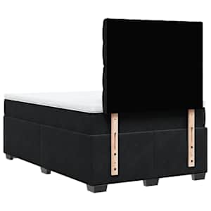 Box spring postel s matrací černá 120 x 190 cm samet - obrázek 10