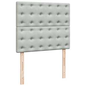 Box spring postel s matrací světle šedá 120x190 cm samet - obrázek 8