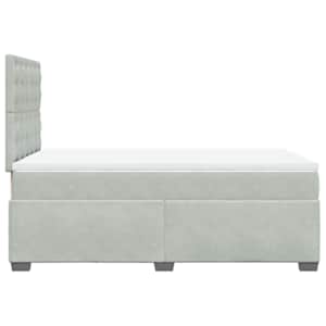 Box spring postel s matrací světle šedá 120x190 cm samet - obrázek 9