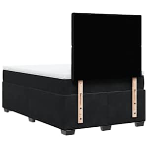 Box spring postel s matrací černá 120 x 190 cm samet - obrázek 10
