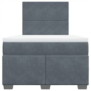 Box spring postel s matrací tmavě šedá 120 x 200 cm samet - obrázek 4
