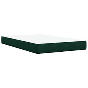 Box spring postel s matrací tmavě zelená 120 x 200 cm samet - obrázek 6
