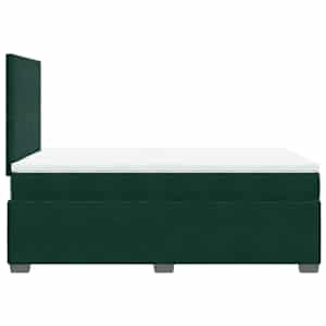 Box spring postel s matrací tmavě zelená 120 x 200 cm samet - obrázek 9