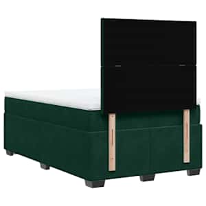 Box spring postel s matrací tmavě zelená 120 x 200 cm samet - obrázek 10