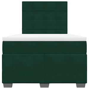 Box spring postel s matrací tmavě zelená 120 x 200 cm samet - obrázek 4