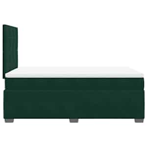 Box spring postel s matrací tmavě zelená 120 x 200 cm samet - obrázek 9
