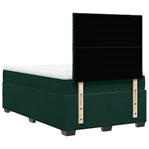 Box spring postel s matrací tmavě zelená 120 x 200 cm samet - obrázek 10