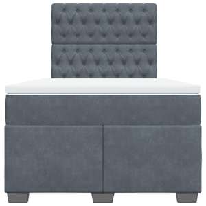 Box spring postel s matrací tmavě šedá 120 x 200 cm samet - obrázek 4