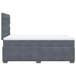 Box spring postel s matrací tmavě šedá 120 x 200 cm samet - obrázek 9