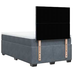 Box spring postel s matrací tmavě šedá 120 x 200 cm samet - obrázek 10
