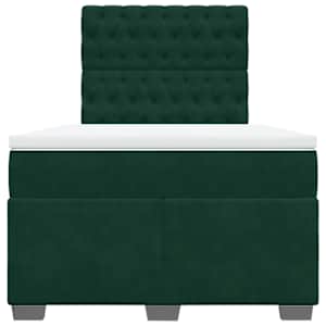 Box spring postel s matrací tmavě zelená 120 x 200 cm samet - obrázek 4