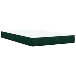 Box spring postel s matrací tmavě zelená 120 x 200 cm samet - obrázek 6