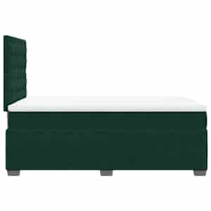 Box spring postel s matrací tmavě zelená 120 x 200 cm samet - obrázek 9