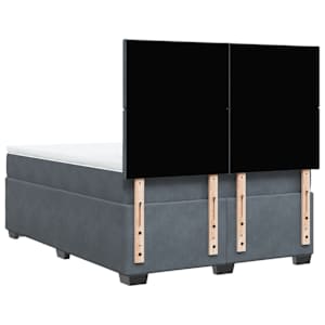 Box spring postel s matrací tmavě šedý 140 x 190 cm samet - obrázek 10