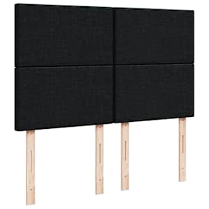 Box spring postel s matrací černá 140 x 190 cm samet - obrázek 8