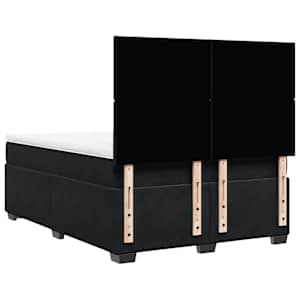 Box spring postel s matrací černá 140 x 190 cm samet - obrázek 10