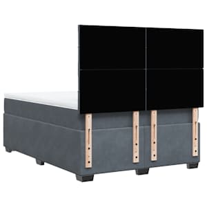 Box spring postel s matrací tmavě šedý 140 x 190 cm samet - obrázek 10