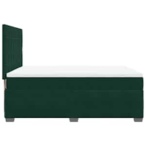 Box spring postel s matrací tmavě zelená 140x190 cm samet - obrázek 9