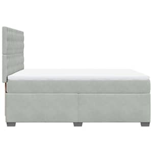 Box spring postel s matrací světle šedá 140x190 cm samet - obrázek 9