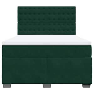 Box spring postel s matrací tmavě zelená 140x190 cm samet - obrázek 4