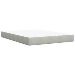 Box spring postel s matrací světle šedá 160x200 cm samet - obrázek 6