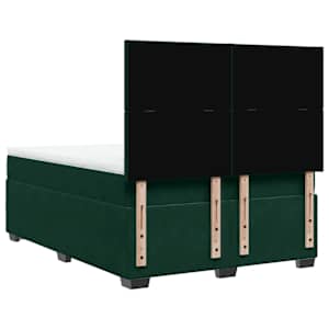 Box spring postel s matrací tmavě zelená 160x200 cm samet - obrázek 10