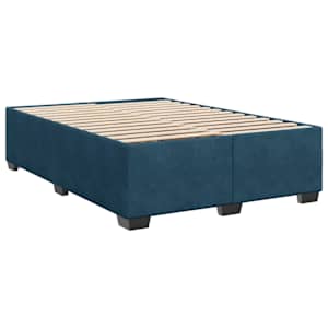 Box spring postel s matrací modrá 160 x 200 cm samet - obrázek 5