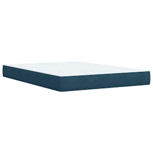Box spring postel s matrací modrá 160 x 200 cm samet - obrázek 6