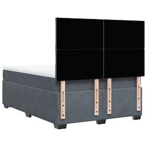 Box spring postel s matrací tmavě šedá 160x200 cm samet - obrázek 10