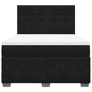Box spring postel s matrací černá 160x200 cm samet - obrázek 4