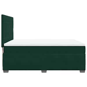 Box spring postel s matrací tmavě zelená 160x200 cm samet - obrázek 9