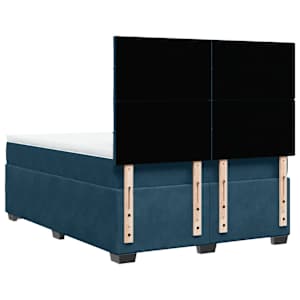 Box spring postel s matrací modrá 160 x 200 cm samet - obrázek 10