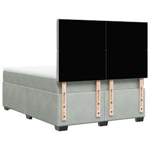 Box spring postel s matrací světle šedá 160x200 cm samet - obrázek 10