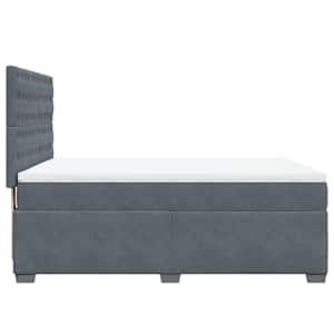 Box spring postel s matrací tmavě šedá 160x200 cm samet - obrázek 9
