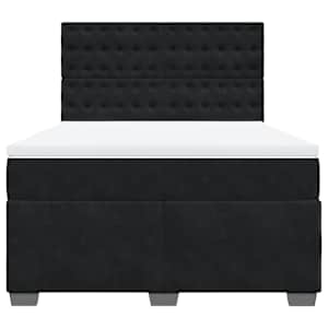 Box spring postel s matrací černá 160x200 cm samet - obrázek 4