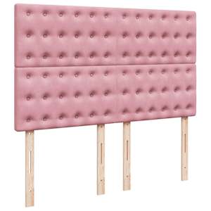 Box spring postel s matrací růžová 160x200 cm samet - obrázek 8
