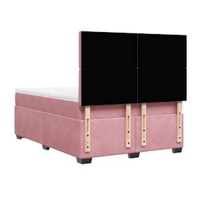 Box spring postel s matrací růžová 160x200 cm samet - obrázek 10