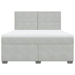Box spring postel s matrací světle šedá 180x200 cm samet - obrázek 4
