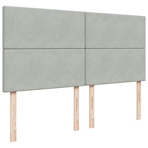 Box spring postel s matrací světle šedá 180x200 cm samet - obrázek 8