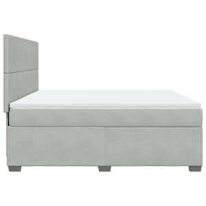 Box spring postel s matrací světle šedá 180x200 cm samet - obrázek 9