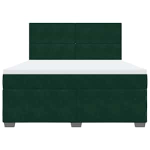 Box spring postel s matrací tmavě zelená 180x200 cm samet - obrázek 4