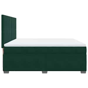 Box spring postel s matrací tmavě zelená 180x200 cm samet - obrázek 9