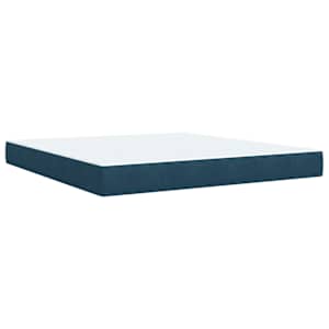 Box spring postel s matrací modrá 180 x 200 cm samet - obrázek 6