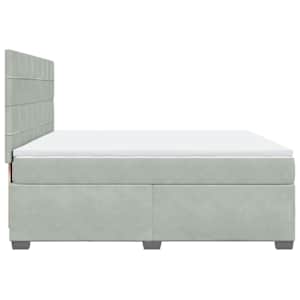 Box spring postel s matrací světle šedá 180x200 cm samet - obrázek 9