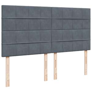 Box spring postel s matrací tmavě šedá 180x200 cm samet - obrázek 8